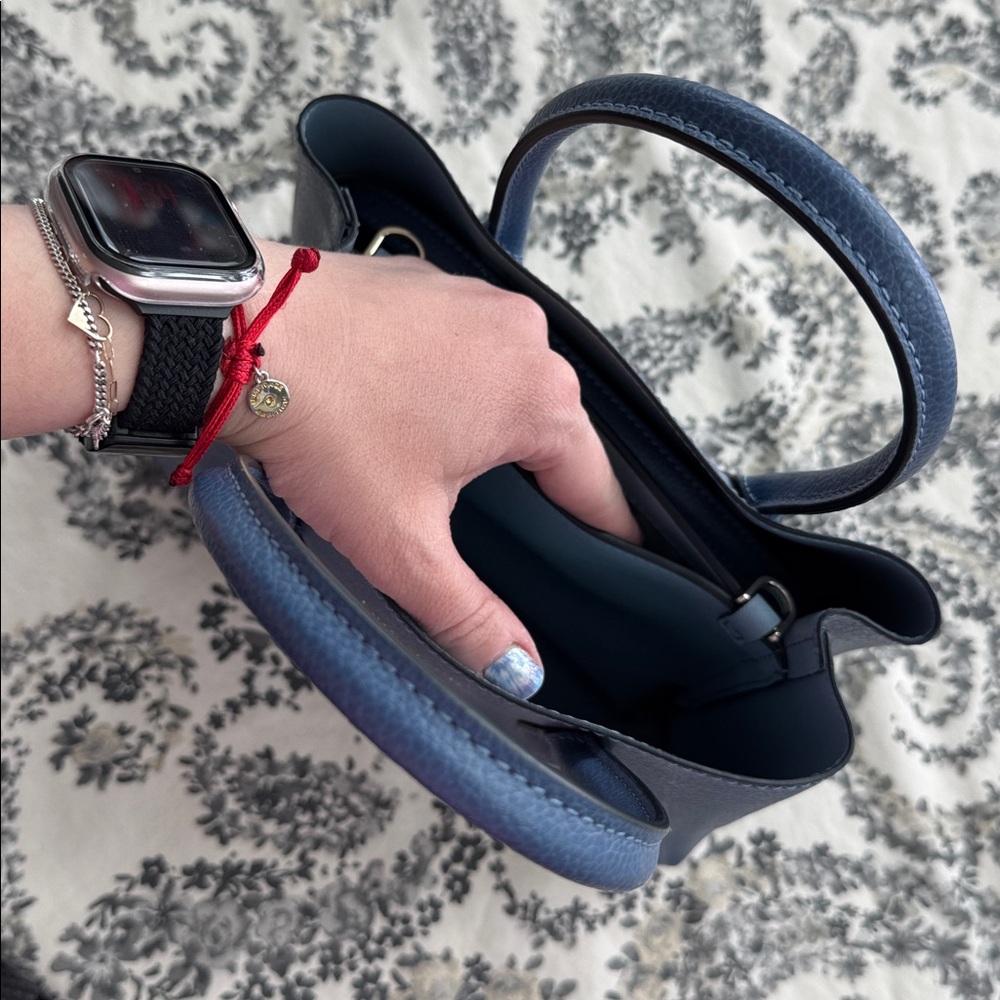kate spade blue pebbled leather satchel - Picture 14 of 14